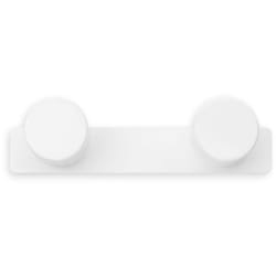 Portemanteau X2 Blanc Avec Vis 265x47x44 Inofix 3972-2-