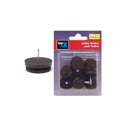 Glissière meuble Ø24 mm patin clou PL/FIELT MARR INOFIX 8 pièces Lot de 8 patins pour meuble, Ø 24 mm, clou PL/FIELT MARR INO ...