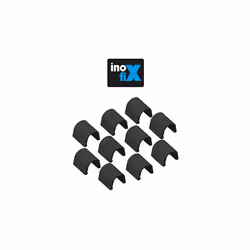 Accessoires droits noir 8 x 7 mm pour gaines adhésives Cablefix INOFIX Complétez l'installation de vos gaines adhésives et fl ...
