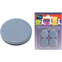 Inofix - patins GLISSX4 meuble DIAM63MM gris adhesif 3512-7-
