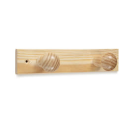 Portemanteau bois naturel 2 tetes Inofix 3772-8-