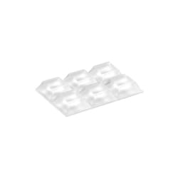 Inofix - Butoir protecteur/anti bruit adhesif 20x20x7.6mm tran.x6