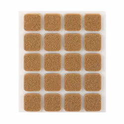 Pack De 20 Patins En Feutre Marron Synthetiques Adhesifs 17x17mm Plasfix Inofix