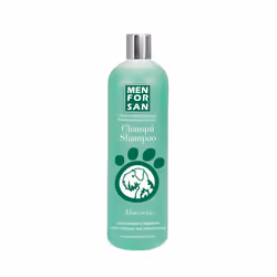 Menforsan Aloe Vera, Chien, Shampoing, Non-professionnel, A base d’herbe, Hydratant, Brillant, Adoucissant, 1000 ml