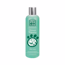 Menforsan Aloe Vera, Chien, Shampoing, Non-professionnel, A base d’herbe, Hydratant, Brillant, Adoucissant, 300 ml