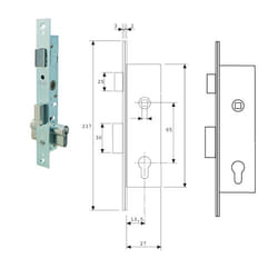 Talleres De Escoriaza - lock met.emb. 23X15MM 220015HZ zinc pic/pal tesa