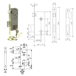 Tesa - Cerradura embutir madera c c