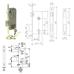 Tesa - Cerradura embutir madera c c