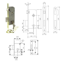 Talleres De Escoriaza - serrure mad.emb.emb. 23X40MM 203140HL lat w/ccu tesa