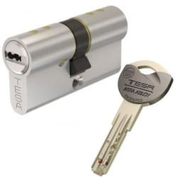 Cylindre de sécurité - Tesa - TX80 - Nickel - Réversible - Protection clés