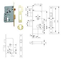 Tesa - Cerradura embutir madera c c