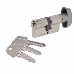 Cylindre à bouton nickelé TE5 TESA 60mm - B30x30mm - variure MV1 56698B - T5AB3030N