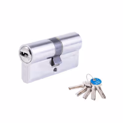 Cylindre de sécurité - Tesa - T65D4550N - Nickelé - 45 mm - 5 clés - Anti-perçage anti-bumping anti-crochetage