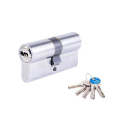 Cylindre de sécurité - Tesa - T65D4550N - Nickelé - 45 mm - 5 clés - Anti-perçage anti-bumping anti-crochetage