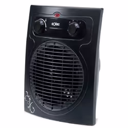 Solac TV8425, Chauffage de ventilateur électrique, Sol, Noir, Plastique, 2000 W, 220 V