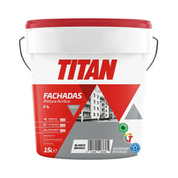 Titan - Peinture Acrylique Façades Mat F-4 Blanc 15l 125670015