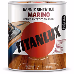 Vernis Marin Synthétique Incolore Brillant 0,750l Titanlux M13100034. Vernis Haute Résistance Aux Milieux Marins. Grande Dure ...