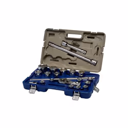 IRIMO - Jeu de 21 douilles 6 pans 3/4" Caractéristiques principales de ce produit : Jeu de douilles 3/4", 21 pièces. Douilles ...