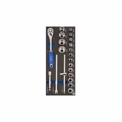 IRIMO - Module mousse 1/3 Douilles 1/2" - 21 pièces Caractéristiques principales de ce produit : Mousse 1/3 avec outils - 21  ...
