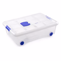 Boîte en plastique n6 31 litres 11248.-Faite en plastique haute résistance.-Parfait pour ranger vos affaires.-Comprend une fe ...