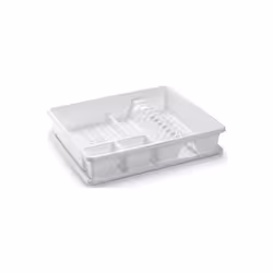 Porte-vaisselle rectangulaire blanc -Fabriqué en plastique haute résistance -Tablette incluse -Facile à nettoyer -Outil pour ...