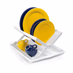 Egouttoir à vaisselle pliable blanc.-Pliable.-Fabriqué en plastique haute résistance.-Couleur blanche.-Tableau d'égouttage in ...
