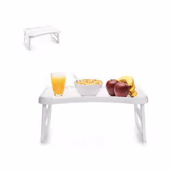 Plateau de lit blanc -Fabriqué en plastique de haute qualité -Parfait pour le service au lit -Facile à nettoyer -Couleur blan ...