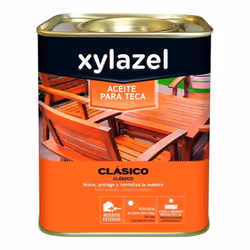 Huile de teck Xylazel Teak Color 0,750L Mélange d'huiles et de résines naturelles qui nourrissent et enrichissent les bois, n ...