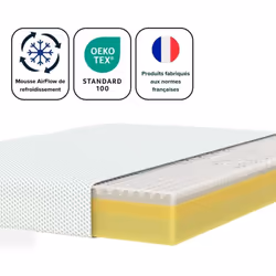 Confort et soutien exceptionnel Transformez votre sommeil avec ce matelas conçu pour offrir un équilibre parfait entre confor ...