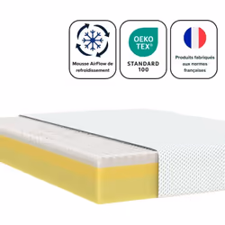 Confort et soutien exceptionnel Transformez votre sommeil avec ce matelas conçu pour offrir un équilibre parfait entre confor ...