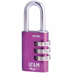 Cadenas Col Combi30 Violet Ifam. Cadenas À Combinaison. Corps En Aluminium, Arc En Acier Chromé, Diamètre De L'arc 5mm. Viole ...