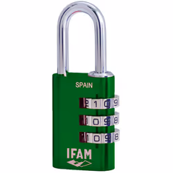 Cadenas Col Combi30 Vert Ifam. Cadenas À Combinaison. Corps En Aluminium, Arc En Acier Chromé, Diamètre De L'arc 5mm. Couleur ...