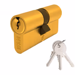 Cylindre de démarrage sts3030 laiton 30x30mm 700500 cylindre ifam avec profil pour clés serreta avec finition laiton. Avec pr ...