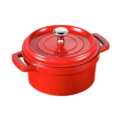 Lacor - Faitout / Casserole Avec Couvercle En Fonte D'aluminium, 1,3 Litres - 16 x 7 cm - Rouge