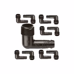 Coude moleté à clipser 16 mm x 3/4” mâle Coude moleté Rain Bird série SB avec filetage mâle x raccord moleté, pour installati ...