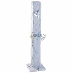 Fontaine de jardin imitation pierre de granit clair - NO NAME - Bleu - Hauteur 1m - Base 13x13cm