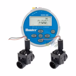 Kit de programmateur d'irrigation à piles NODE200 Hunter, 2 électrovannes PGV100 9V 1 Programmateur d'arrosage automatique à  ...