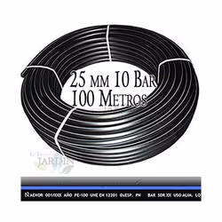 Conduite d'eau potable Pipe d'eau potable 25mm 10 bar 100m PE100 alimentaire haute densité, bande bleue AENOR . Tuyau de 25 m ...