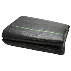 No Brand - Toile de Paillage Contre Les Mauvais Herbes 10x1,25m en Fibres de Polypropylène Tissées Anti-UV 105g/m2, noir