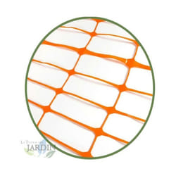 Filet de balisage orange pour les travaux 1 x 50 m, carré 4x10 cm