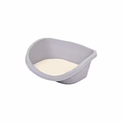 Lit pour animaux en plastique gris 49x34x19 cm Lit pour animaux de compagnie très approprié et confortable . Il comprend un m ...