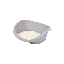 Parier pour Chien Chat en Plastique gris 49x34x19 cm, 100% Plastique Recyclé - Lit pou Chat Lavable