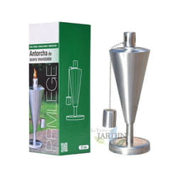 Torche de Jardin en Acier Inox 27 cm - Durent toute la Nuit