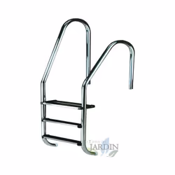 Escaliers de piscine Échelle de piscine au design asymétrique. Avec une marche de sécurité. Avec main courante modèle Standar ...