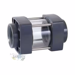 Visionneuse de liquide Visionneuse de liquides en PVC 1 1/2 filetage femelle. Produit avec certificat Aenor. Il permet de vis ...