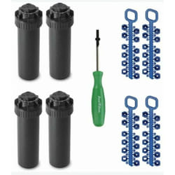 Rain Bird - Lot de 4 Arroseur 5004-PC. Turbine portée de 7,6 à 15,2 mètres. Filetage femelle 3/4'' Arrosage professionnel de jardi