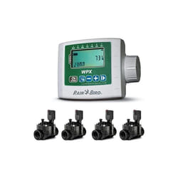 Rain Bird - Programmateur d'irrigation autonome WPX4 + 4 Électrovannes d'arrosage100HV 9V 1''