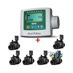 Rain Bird - Programmateur d'irrigation autonome WPX6 + 6 Électrovannes d'arrosage100HV 9V 1''