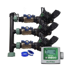 Système d'arrosage automatique de jardin à 3 zones avec programmateur ESP 9V et électrovannes Rain Bird HV 1'' 24v