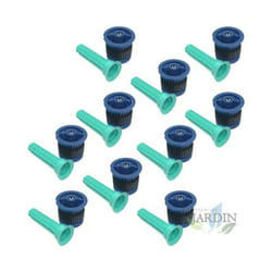 10 x Buse pour tuyères HE-Van-10 Rain Bird angle variable. Portée 2,1 m à 3 m, haute efficacité et économie d'eau, bleu